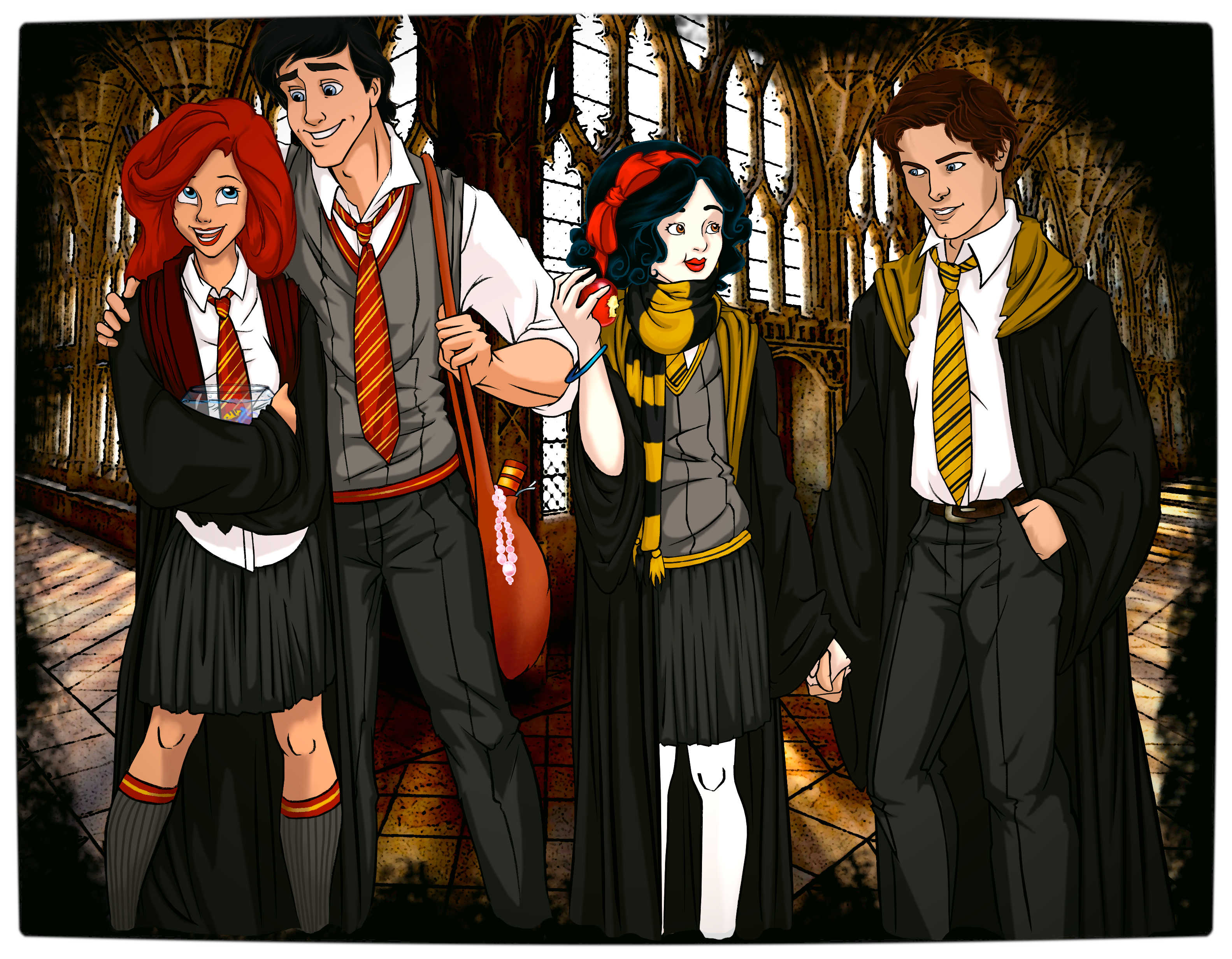 'Disney at Hogwarts' Imagines Disney Royalty as Harry Potter's Peers